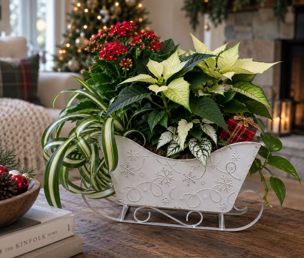 Sleigh Holiday Planter – 5" × 10"