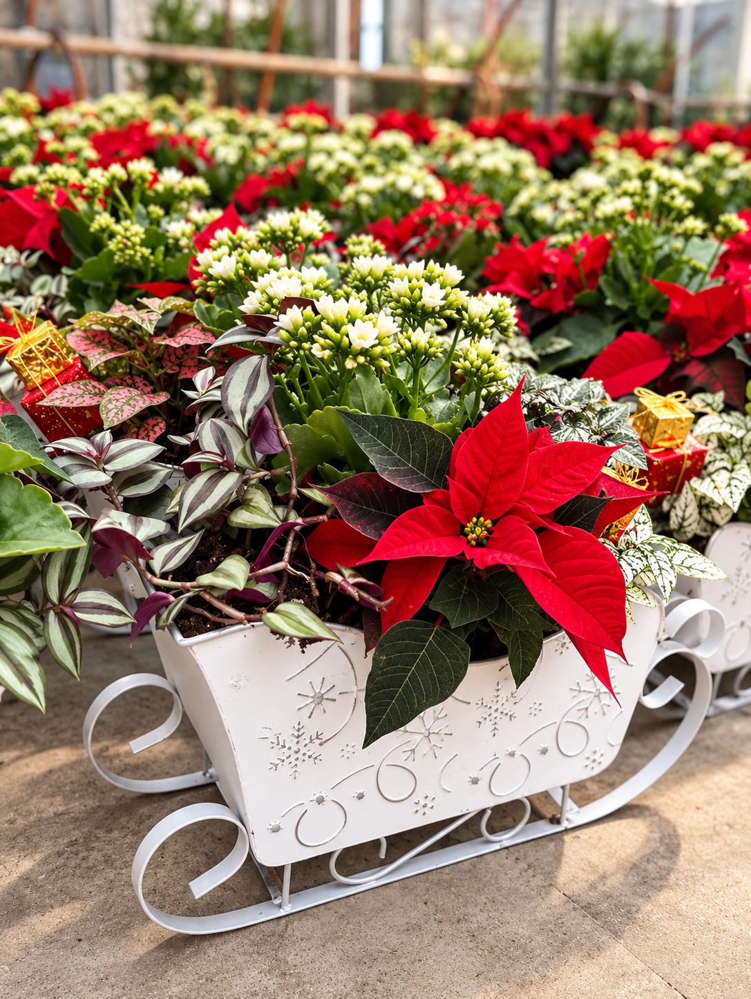 Sleigh Holiday Planter – 5" × 10"
