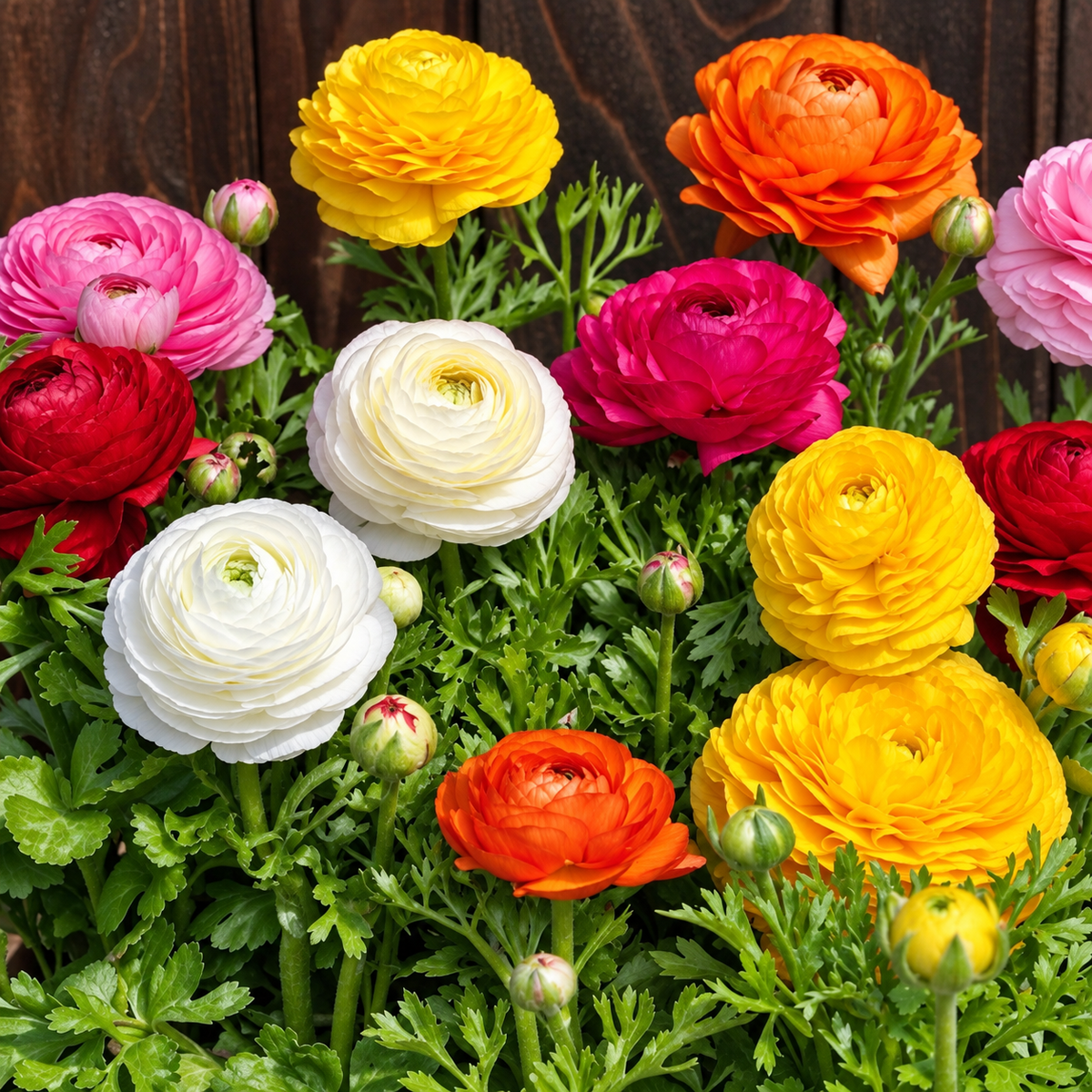 8" Mixed Ranunculus Pot – Assorted Colours
