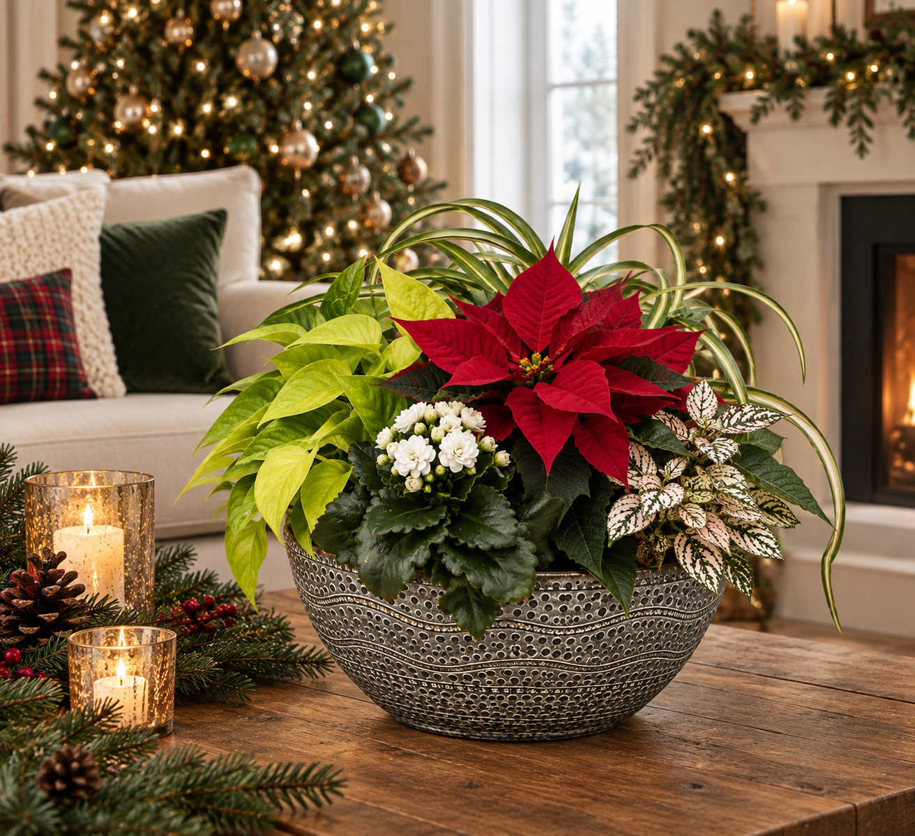 Large Holiday Planter — 12"